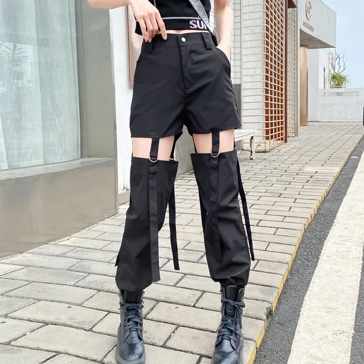 High Waist Cargo Pants Straight Streetwear Hip Pop Joggers Trousers Hollow Out Pantalon Buckle Track Pants Adjustable Pant
High Waist Cargo Pants Straight Streetwear Hip Pop Joggers Trousers Hollow Out Pantalon Buckle Track Pants Adjustable Pant