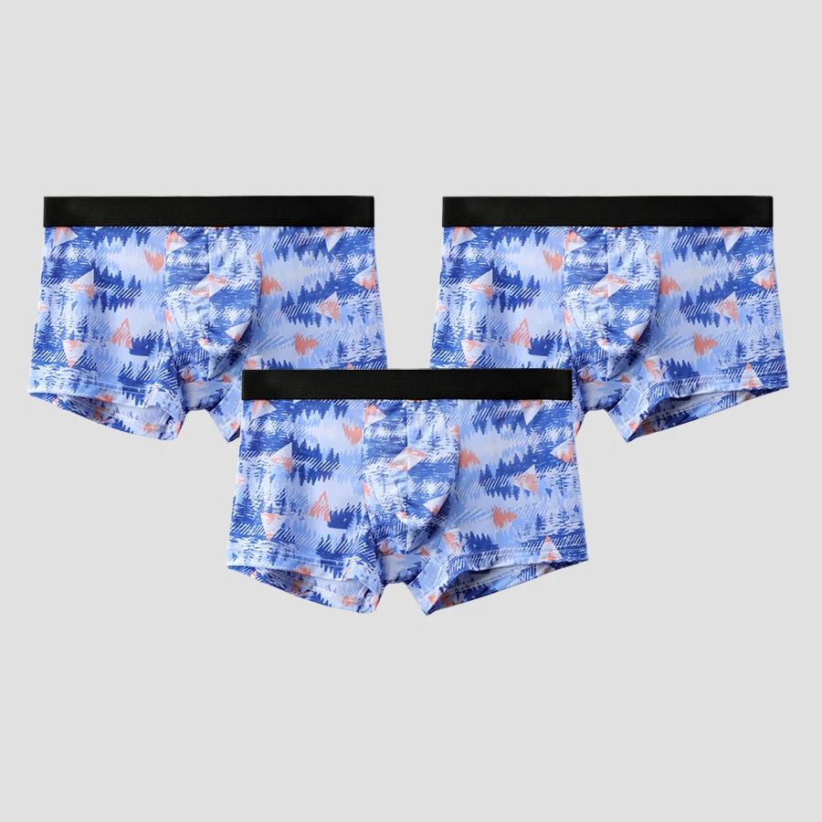 3pc Men's underwear flat briefs ice silk ultra thin summer breathable personality trend summer boxer pants
3pc Men's underwear flat briefs ice silk ultra thin summer breathable personality trend summer boxer pants