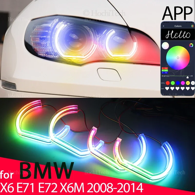 For BMW X6 E71 E72 X6M 2008-2014 Sequential App control DTM style LED Angel Eyes Bulb Ring turn signal DRL Lamp
For BMW X6 E71 E72 X6M 2008-2014 Sequential App control DTM style LED Angel Eyes Bulb Ring turn signal DRL Lamp