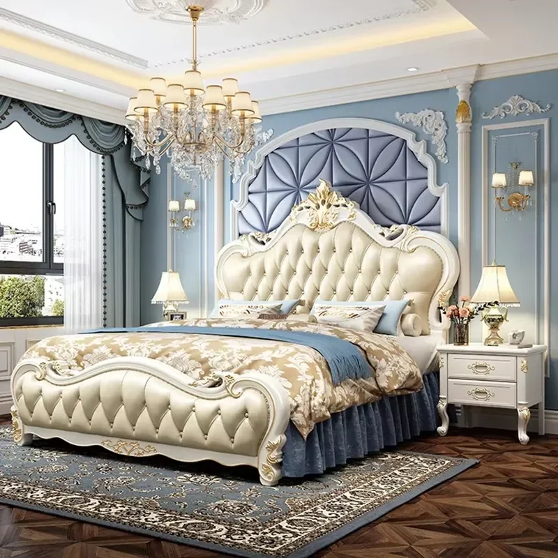 European Princess Double Bed Girls White Solid Wood Bed Luxury Villa Cama Matrimonial Queen Size Bedroom Set Furniture Home
European Princess Double Bed Girls White Solid Wood Bed Luxury Villa Cama Matrimonial Queen Size Bedroom Set Furniture Home