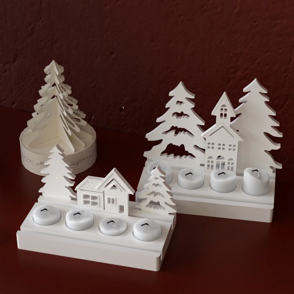 Christmas Candle Holder Silicone Mold Multiple Material Compatibility Resin Mould Christmas Tree House Silicone Mold For Holiday
Christmas Candle Holder Silicone Mold Multiple Material Compatibility Resin Mould Christmas Tree House Silicone Mold For Holiday