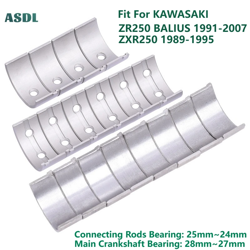 For Kawasaki Motorcycle ZR250 STD +0.25~+1.0 Con Rod Connecting Rod Crankshaft Main Bearing ZR 250 BALIUS 1991-2007 ZXR250 89-95
For Kawasaki Motorcycle ZR250 STD +0.25~+1.0 Con Rod Connecting Rod Crankshaft Main Bearing ZR 250 BALIUS 1991-2007 ZXR250 89-95