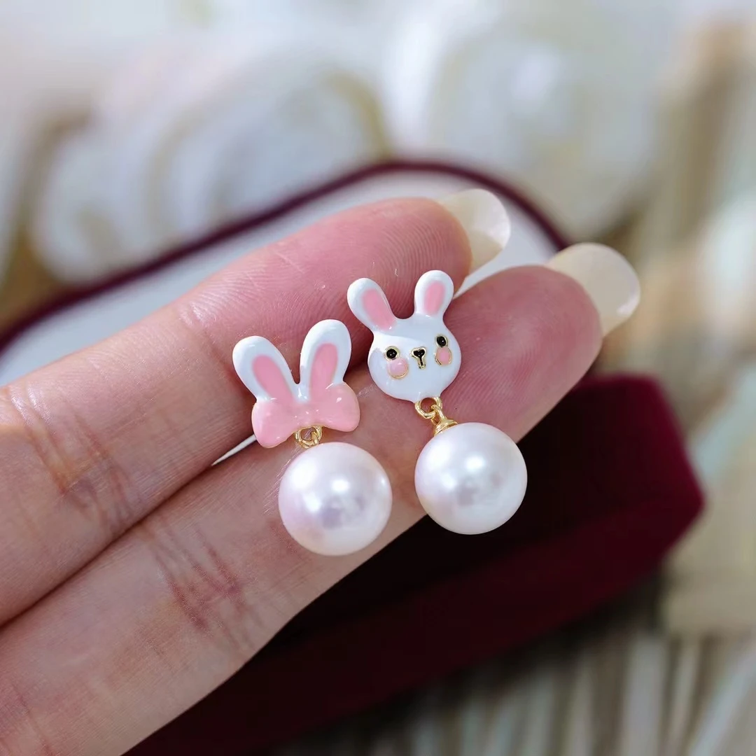Cute Rabbit 925 Sterling Silver Earrings Base Findings Mountings Jewelry Mounts Fittings Women's Accessories for 10-11mm Beads
Cute Rabbit 925 Sterling Silver Earrings Base Findings Mountings Jewelry Mounts Fittings Women's Accessories for 10-11mm Beads