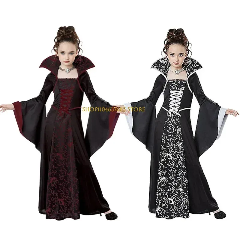 Halloween Witch Vampire Cosplay Costume for Kids Girls Disfraz Carnival Dress Up Party Mujer Children's Performance Clothing
Halloween Witch Vampire Cosplay Costume for Kids Girls Disfraz Carnival Dress Up Party Mujer Children's Performance Clothing