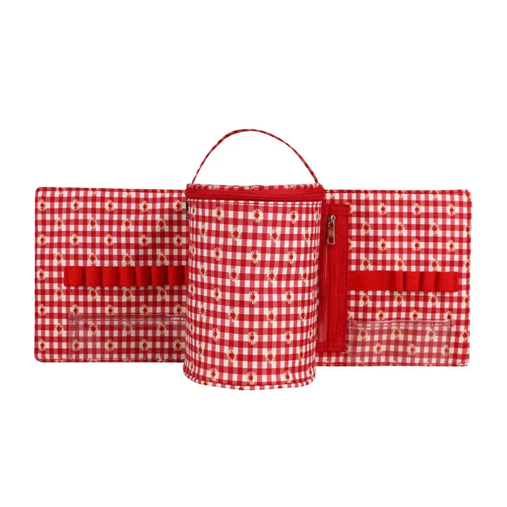 Knitting ganizer Crochet Hook Bag Red White Grid Daisy Portable Needle Case Yarn Holder Sewing Tools Carrying Project Bag
Knitting ganizer Crochet Hook Bag Red White Grid Daisy Portable Needle Case Yarn Holder Sewing Tools Carrying Project Bag