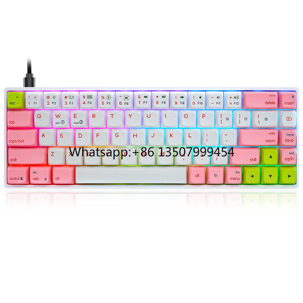 Customized 68 Keyboard Hot Swappable Keyboard 65% Mechanical Keyboard
Customized 68 Keyboard Hot Swappable Keyboard 65% Mechanical Keyboard