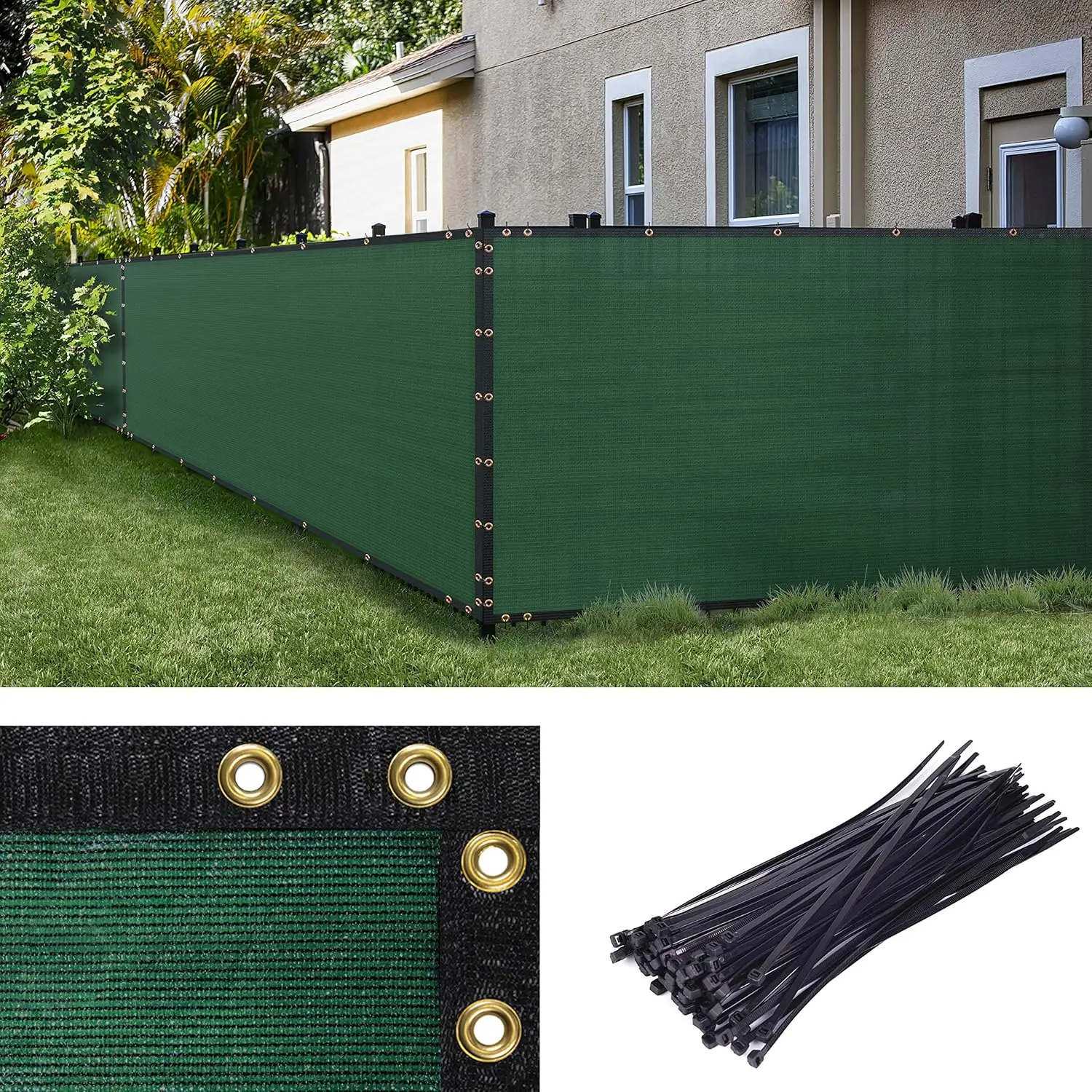 6x50ft Privacy Screen, Heavy Duty Windscreen, 90% Blockage, Grommets & Zip Ties, Custom Size Available
6x50ft Privacy Screen, Heavy Duty Windscreen, 90% Blockage, Grommets & Zip Ties, Custom Size Available