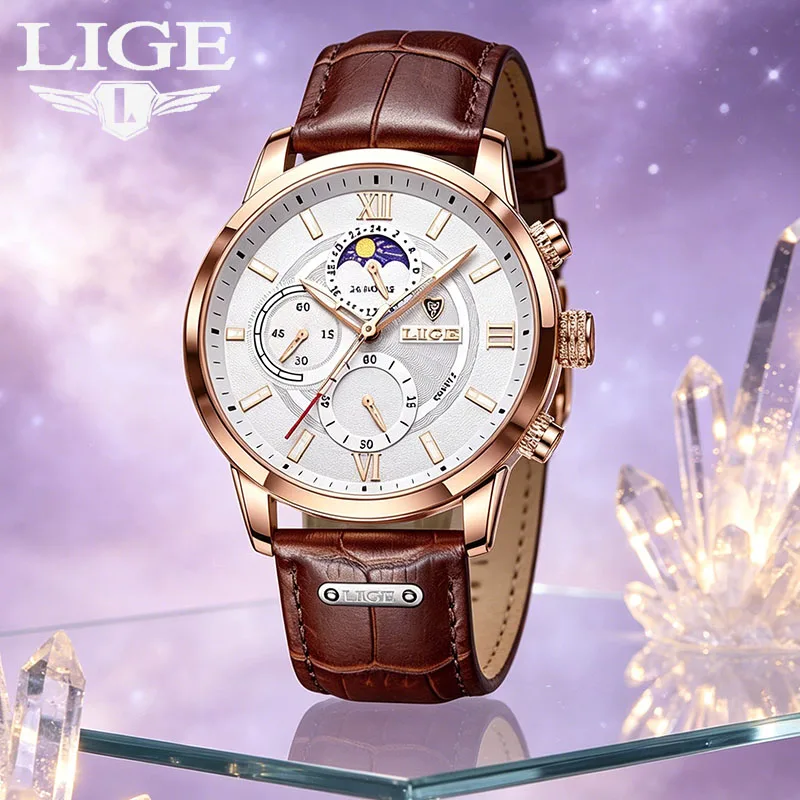 LIGE 2026 TOP watches for men Chronograph Waterproof Sport Date Quartz Men's watches casual fashion male watch Relogio Masculino
LIGE 2026 TOP watches for men Chronograph Waterproof Sport Date Quartz Men's watches casual fashion male watch Relogio Masculino