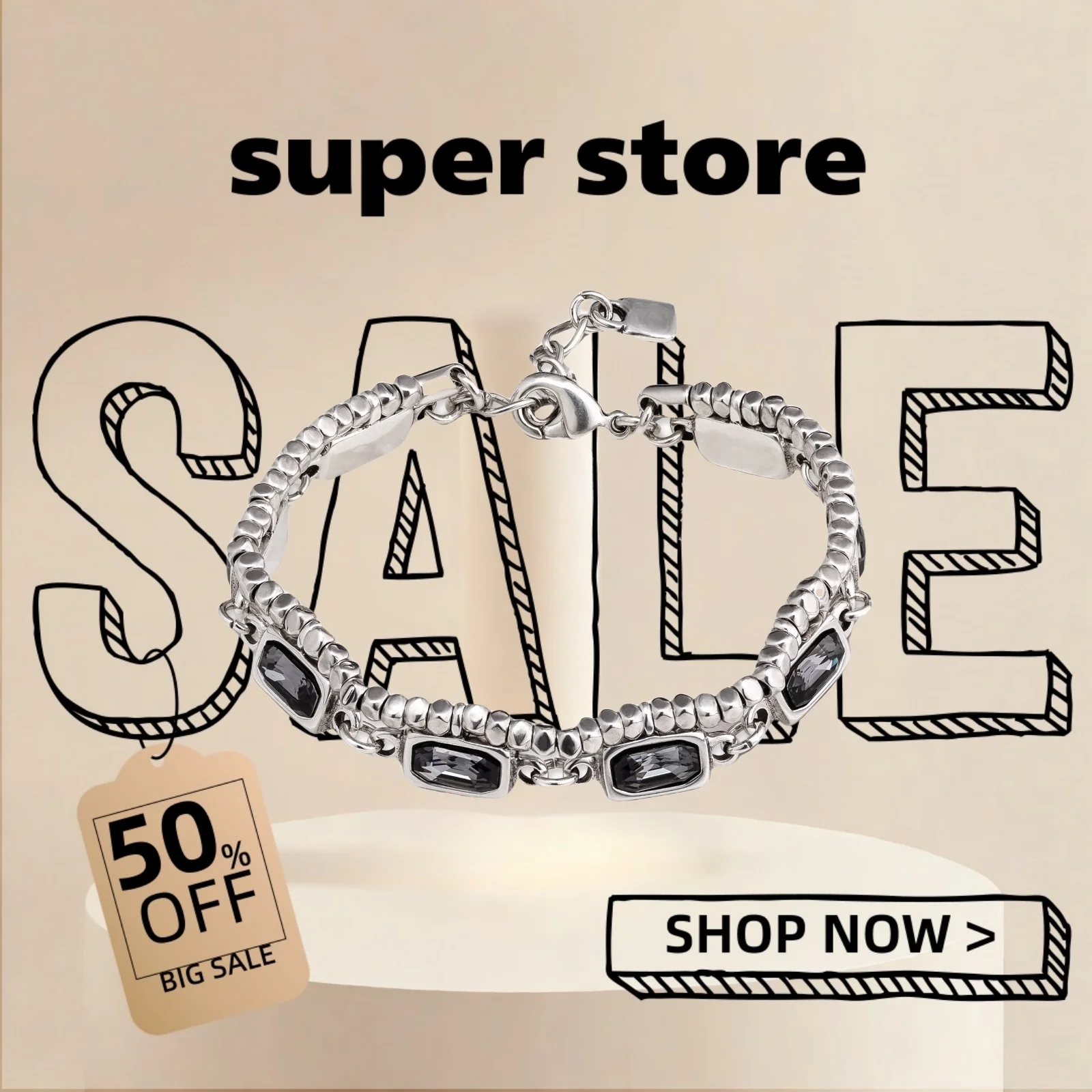 2025 UHO Europe and America Original New Product Silvery Advanced Geometric Gray Crystal Bracelet Women's High Quality Gift
2025 UHO Europe and America Original New Product Silvery Advanced Geometric Gray Crystal Bracelet Women's High Quality Gift