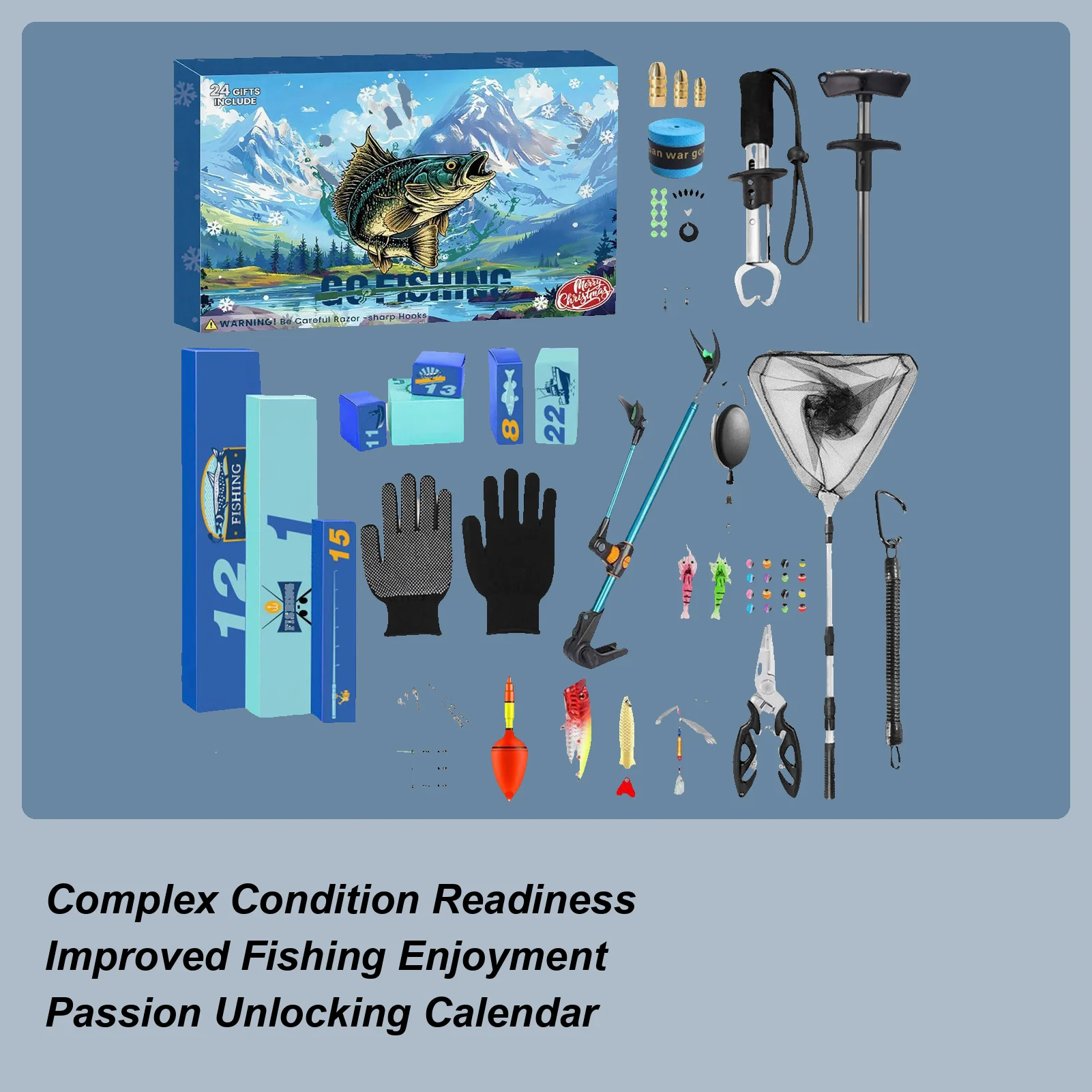 Fishing Countdown Calendar 2025 24 Days Christmas Countdown Fishing Tackle For Men Angling Rod Holder Lip Gripper Hook Tier For
Fishing Countdown Calendar 2025 24 Days Christmas Countdown Fishing Tackle For Men Angling Rod Holder Lip Gripper Hook Tier For