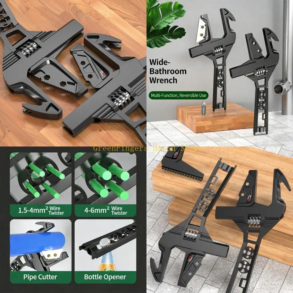 F68D Adjustable Wrench Large Open End Wrench Bathroom Short Handle Plumbing Repair
F68D Adjustable Wrench Large Open End Wrench Bathroom Short Handle Plumbing Repair