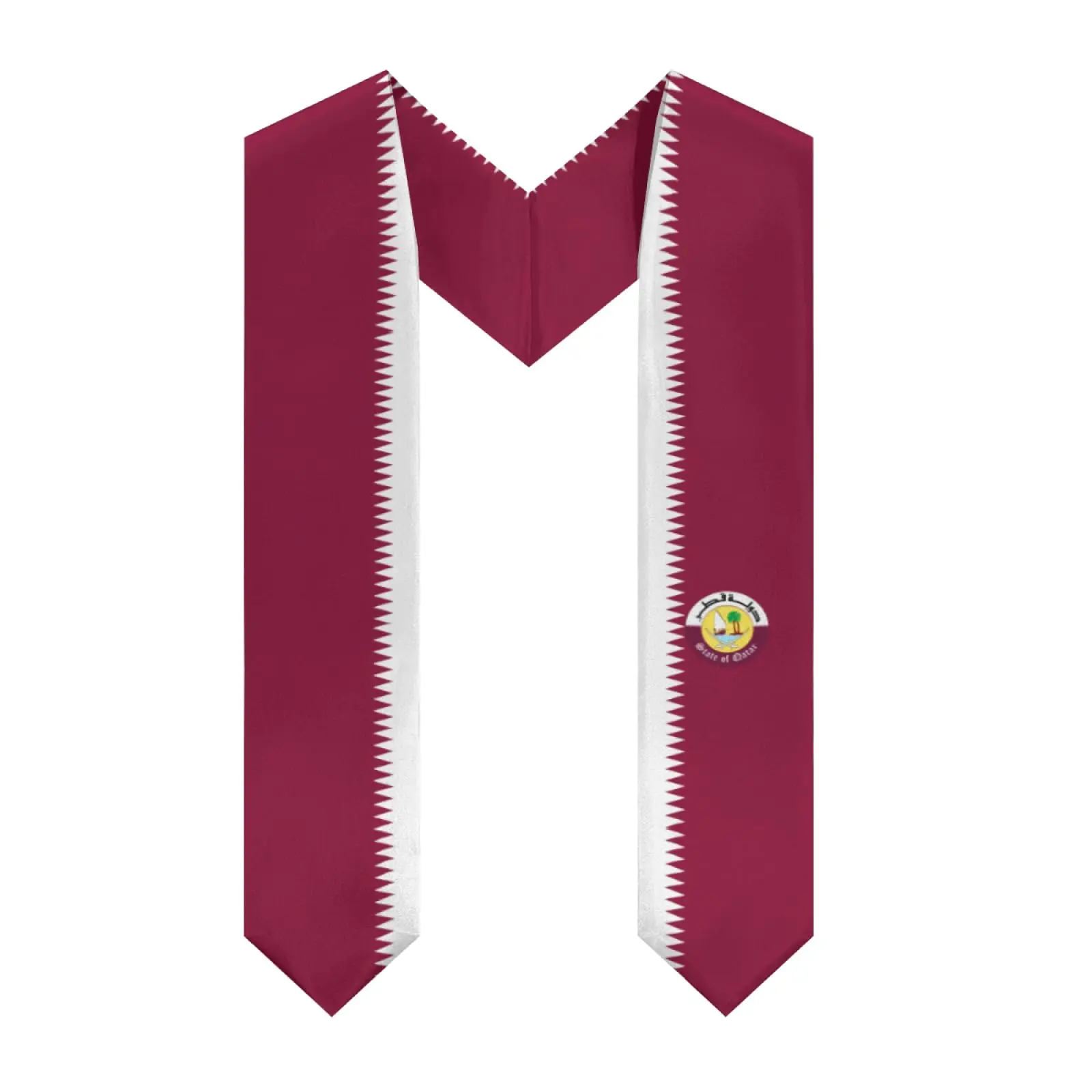 2025 Qatar Flag V-neck Graduation Stole Shawl Sash Honor For Study Aboard International Students
2025 Qatar Flag V-neck Graduation Stole Shawl Sash Honor For Study Aboard International Students