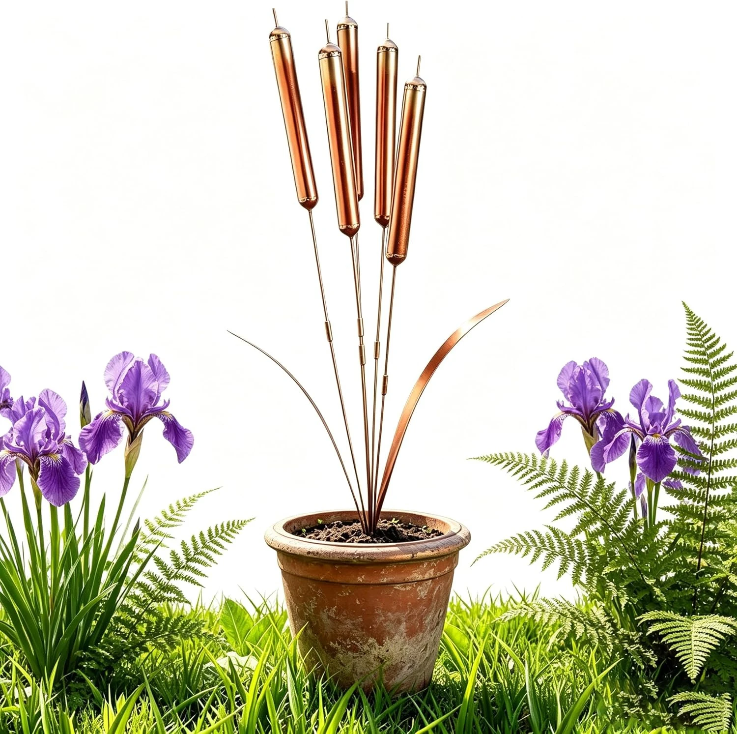 Cattail Garden Stake Rust-Resistant Copper Metal Art Poles Portable Cattail Flower Yard Ornament for Garden Pathway Decoration
Cattail Garden Stake Rust-Resistant Copper Metal Art Poles Portable Cattail Flower Yard Ornament for Garden Pathway Decoration