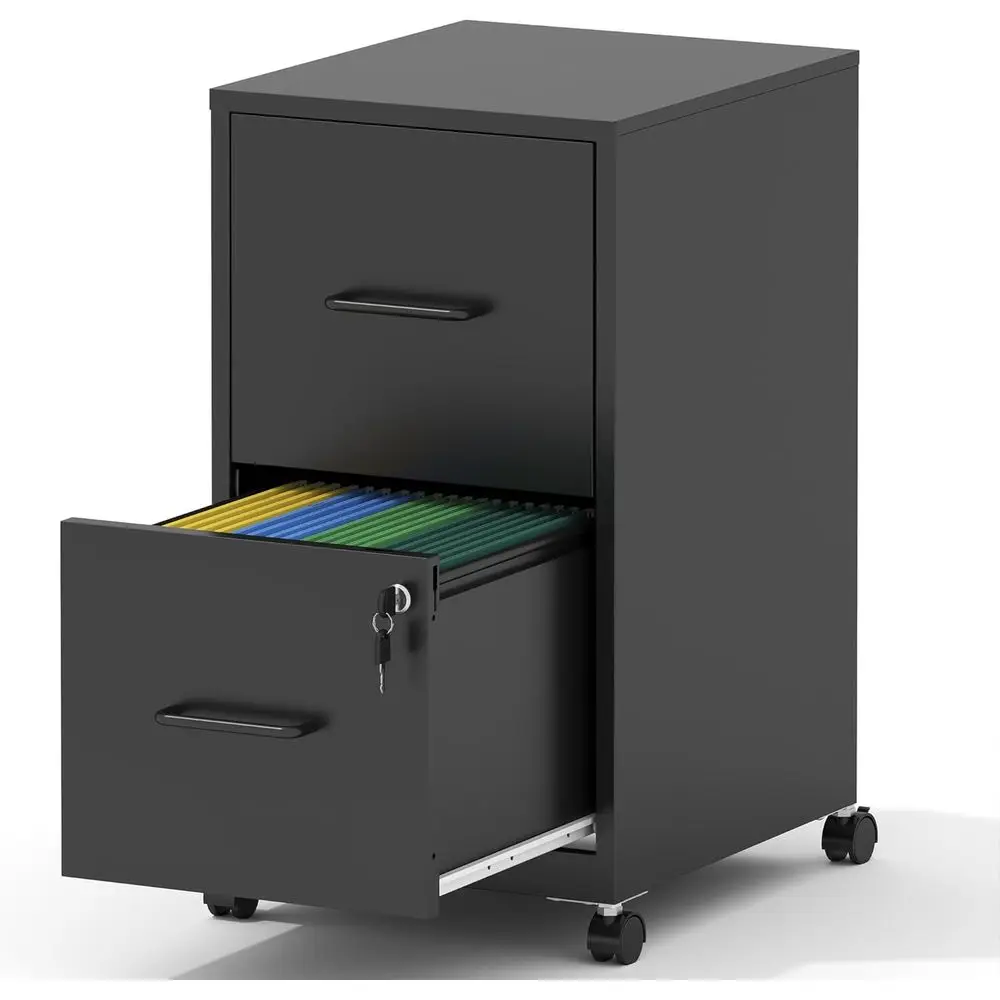 2-Drawer Mobile Steel Cabinet with Lock and Wheels, Under Desk Storage, Suitable for Home or Office, Legal/Letter File Capacity
2-Drawer Mobile Steel Cabinet with Lock and Wheels, Under Desk Storage, Suitable for Home or Office, Legal/Letter File Capacity
