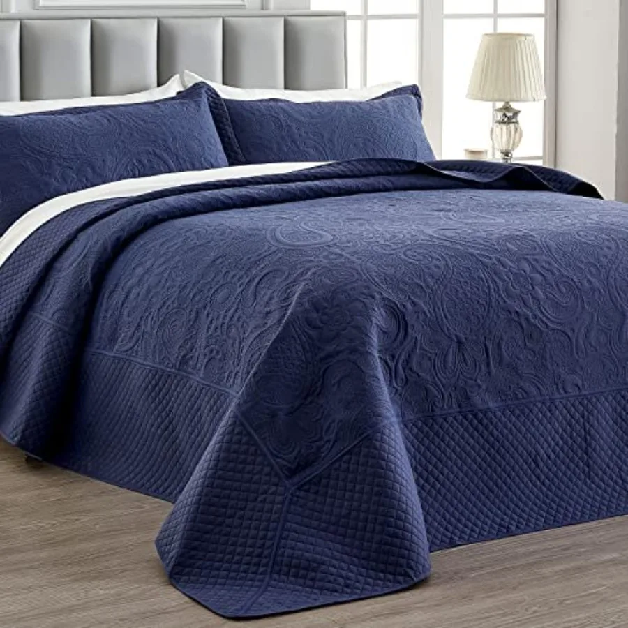Комплект из 3 предметов: Увеличенное покрывало KinBedspreads из мягкого микрофибера, легкое, с узором «Пейсли» (2820), ультратонкое, в стиле «Калифорния».
Комплект из 3 предметов: Увеличенное покрывало KinBedspreads из мягкого микрофибера, легкое, с узором «Пейсли» (2820), ультратонкое, в стиле «Калифорния».