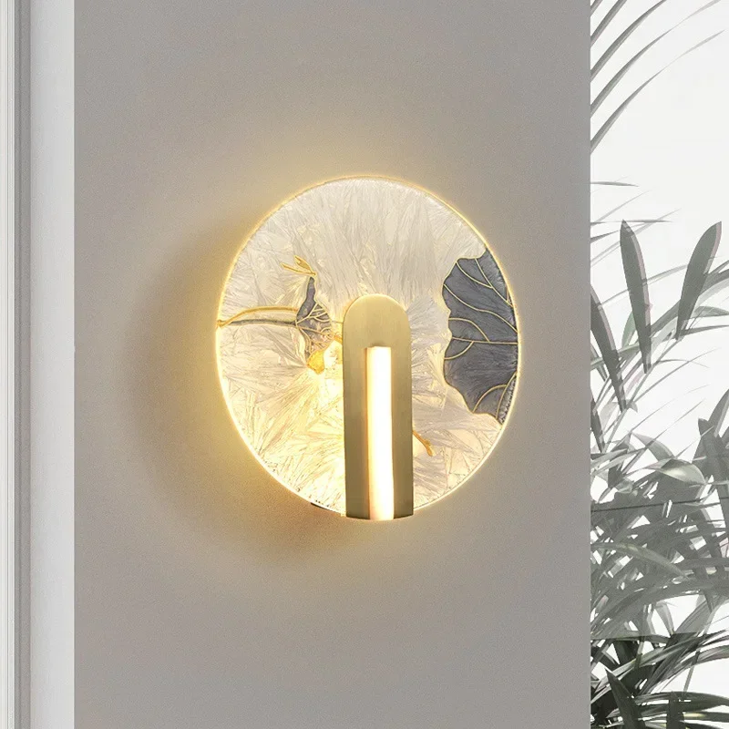 LED Round Wall Lights Glass Wall Lamp Lotus Leaf Bamboo Leaf Decor Lighting for Home Bedroom Room Indoor Chinese Style Sconce
LED Round Wall Lights Glass Wall Lamp Lotus Leaf Bamboo Leaf Decor Lighting for Home Bedroom Room Indoor Chinese Style Sconce