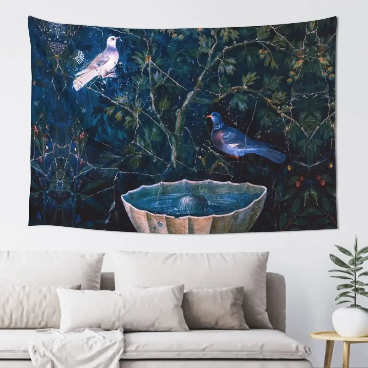 POMPEII COLLECTION / DOVES AND FOUNTAININ GARDEN ,BLUEGREEN FLORAL Tapestry Home Decorating Decoration Room Tapestry
POMPEII COLLECTION / DOVES AND FOUNTAININ GARDEN ,BLUEGREEN FLORAL Tapestry Home Decorating Decoration Room Tapestry