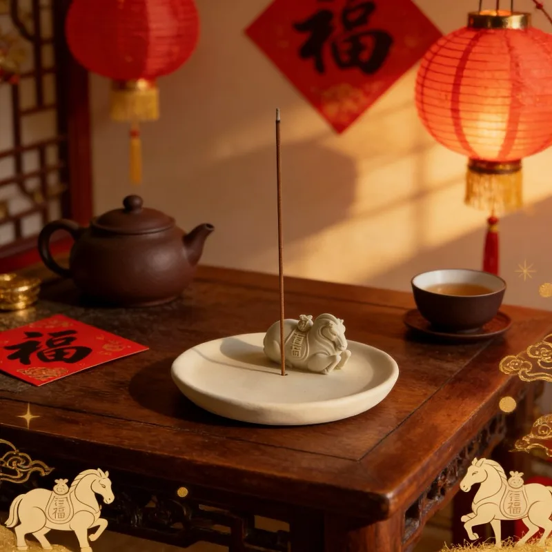 Lucky Horse Incense Burner,Comes with Tray,Line Incense Insertion Plate,Incense Stick Burner,Zen Tea Table Incense Path Ornament
Lucky Horse Incense Burner,Comes with Tray,Line Incense Insertion Plate,Incense Stick Burner,Zen Tea Table Incense Path Ornament