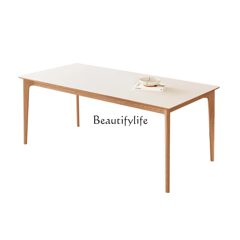 Nordic Wabi-Sabi Style Solid Wood Dining Table Simple White Ash Wood Rectangular Minimalist Long Table
Nordic Wabi-Sabi Style Solid Wood Dining Table Simple White Ash Wood Rectangular Minimalist Long Table