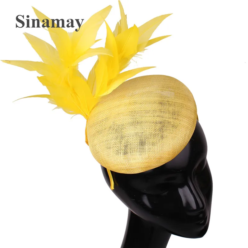 4-Layer Sinamay Fascinator Hats Women Elegant Cocktail Wedding Church Fedoras Flower Feather Headpiece Wedding Chapeau
4-Layer Sinamay Fascinator Hats Women Elegant Cocktail Wedding Church Fedoras Flower Feather Headpiece Wedding Chapeau