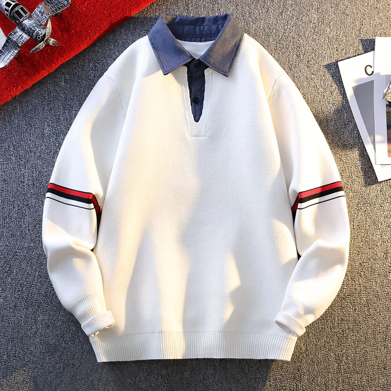 GIOIOMen's Sweater,Autumn and Winter New High Quality Stitching Lapel False Two-Piece Suit Anti-Pilling Knitted Pullover
GIOIOMen's Sweater,Autumn and Winter New High Quality Stitching Lapel False Two-Piece Suit Anti-Pilling Knitted Pullover