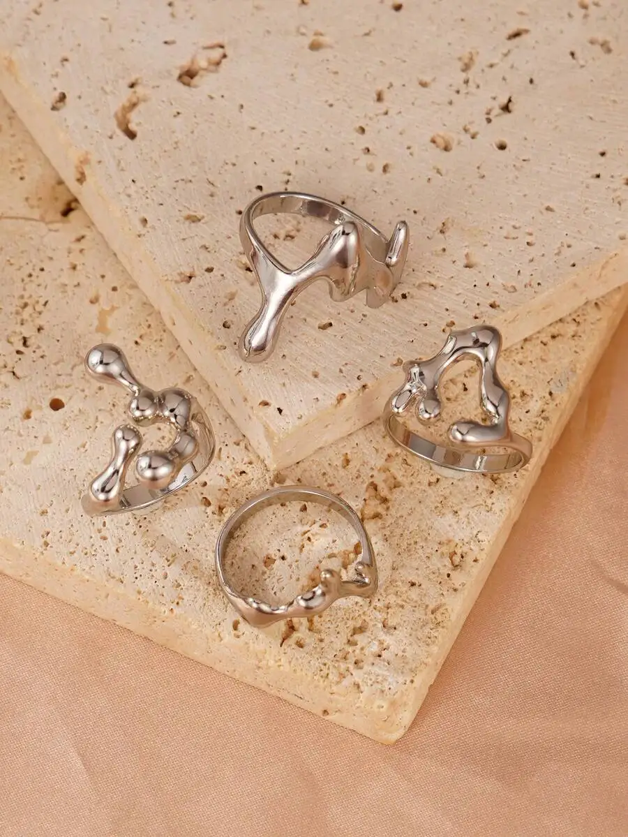 4pcs Creative Water Drop Geometric Stackable Rings Set For Women Daily Wear Party Gift
4pcs Creative Water Drop Geometric Stackable Rings Set For Women Daily Wear Party Gift
