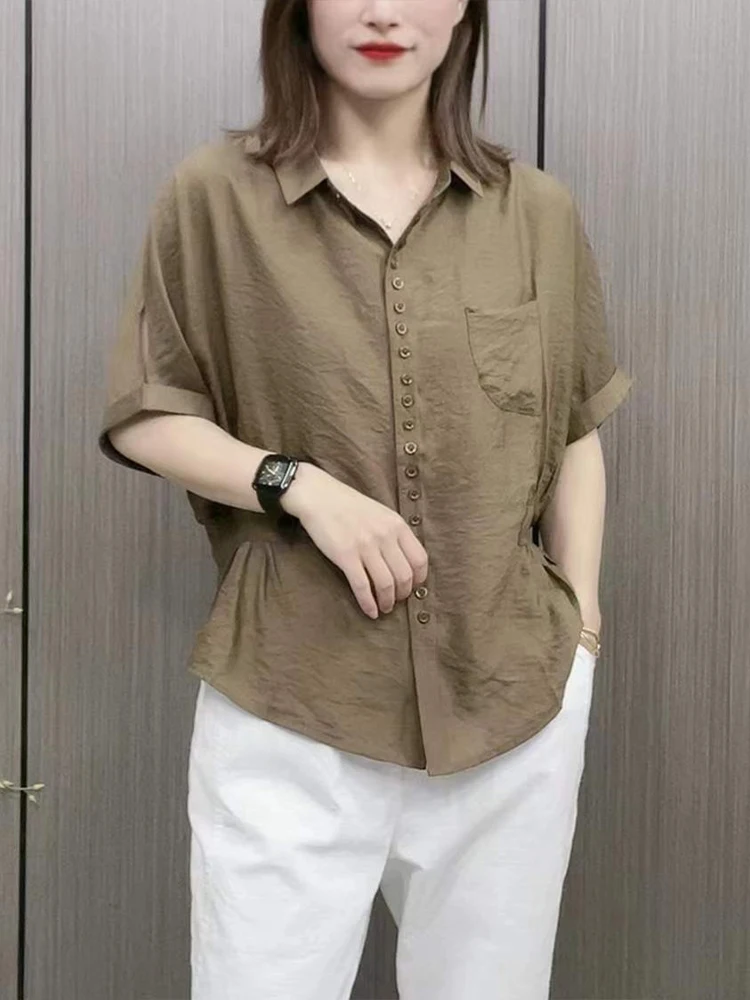 Casual Cotton Linen Shirt Women Summer plus Size Loose Fit Slimming Open Cardigan Top Fashionable Breathable Comfortable
Casual Cotton Linen Shirt Women Summer plus Size Loose Fit Slimming Open Cardigan Top Fashionable Breathable Comfortable