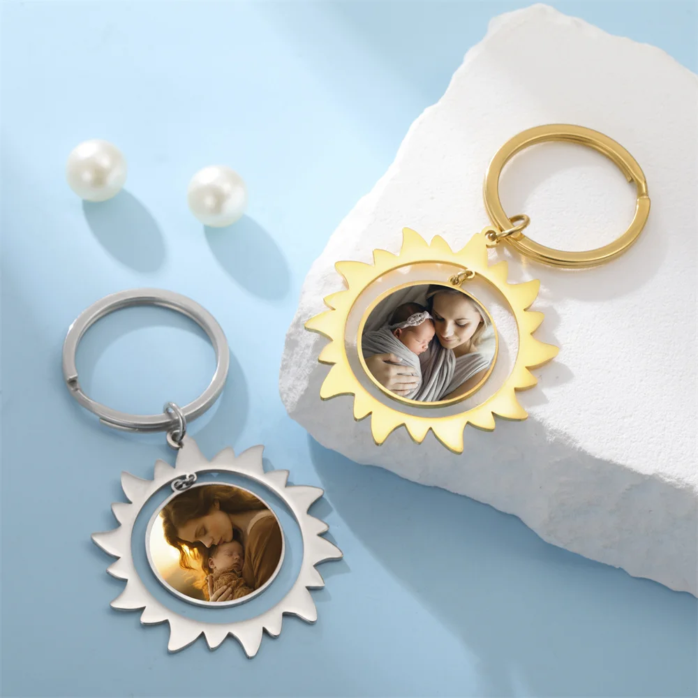 My Shape Personalized Photos Keychains Sun Round Hand of Fatima Shape Stainless Steel Custom Picture Key Holder Jewelry Gifts 
My Shape Personalized Photos Keychains Sun Round Hand of Fatima Shape Stainless Steel Custom Picture Key Holder Jewelry Gifts