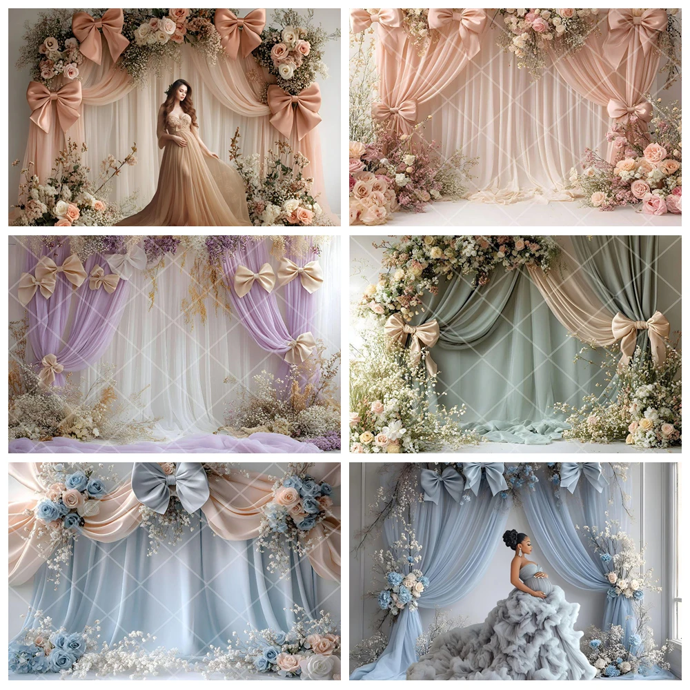 Bow Floral Curtain Photography Background Girls Birthday Party Wedding Maternity Portrait Decor Backdrop Photo Studio Supplies
Bow Floral Curtain Photography Background Girls Birthday Party Wedding Maternity Portrait Decor Backdrop Photo Studio Supplies