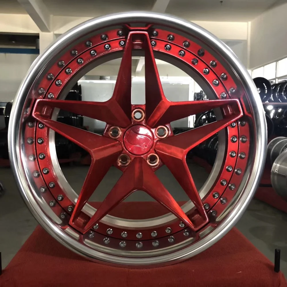 Polished Lip and Brushed Red Finishing 19 20 21 22Inch Custom Forged Passsenger Car Wheels for Do dge
Polished Lip and Brushed Red Finishing 19 20 21 22Inch Custom Forged Passsenger Car Wheels for Do dge