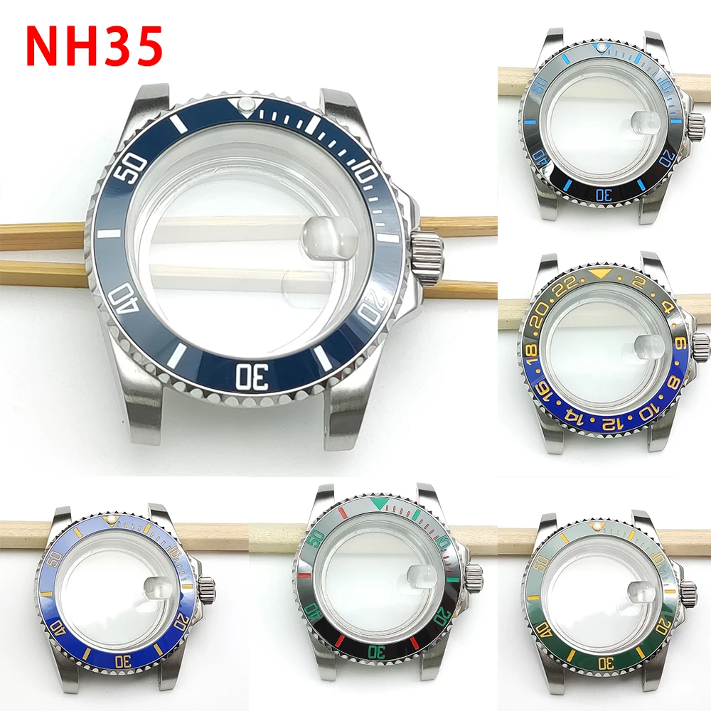 Mens Watch Case 40mm Stainless Steel Case NH35 Clear Glass Back Magnifying Glass Steel Bracelet Fits NH36 Miyota8205 8215 skx007
Mens Watch Case 40mm Stainless Steel Case NH35 Clear Glass Back Magnifying Glass Steel Bracelet Fits NH36 Miyota8205 8215 skx007