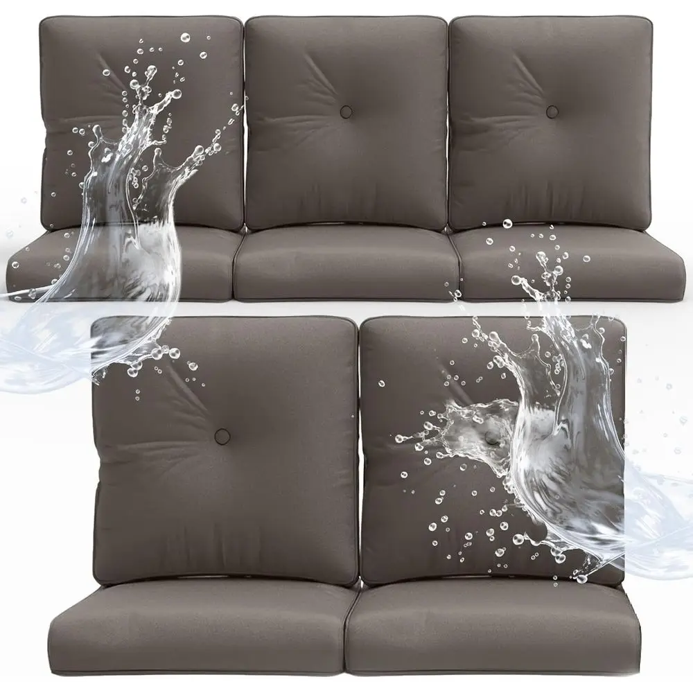 Set of 5 Grey Outdoor Patio Chair Cushions with Removable Covers, 22x24, High Density Foam for Comfort
Set of 5 Grey Outdoor Patio Chair Cushions with Removable Covers, 22x24, High Density Foam for Comfort