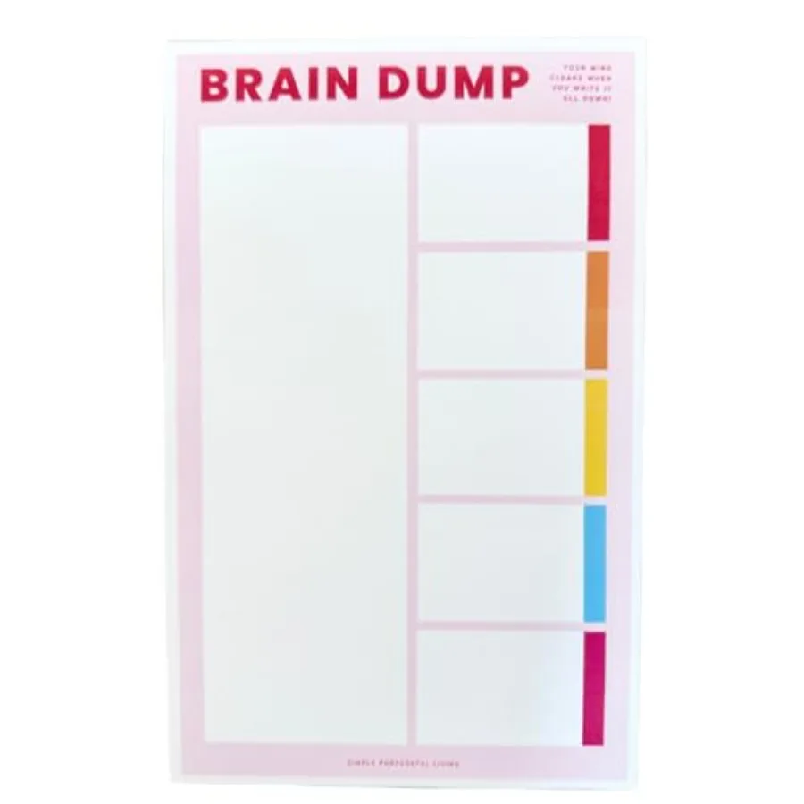 Brain Dump Notepad Mental Clarity and Productivity Tool To Do List Notebook, Undated Daily Planner, Thought Journal 50 Tear-Off
Brain Dump Notepad Mental Clarity and Productivity Tool To Do List Notebook, Undated Daily Planner, Thought Journal 50 Tear-Off