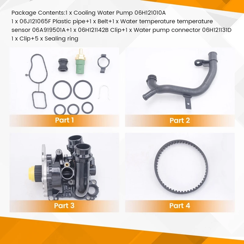 Engine Cooling System Water Pump Repair Set For VW Golf 6 MK5 Tiguan Passat B6 Seat Leon A3 A4 B6 A5 A6 Q3 Q5
Engine Cooling System Water Pump Repair Set For VW Golf 6 MK5 Tiguan Passat B6 Seat Leon A3 A4 B6 A5 A6 Q3 Q5
