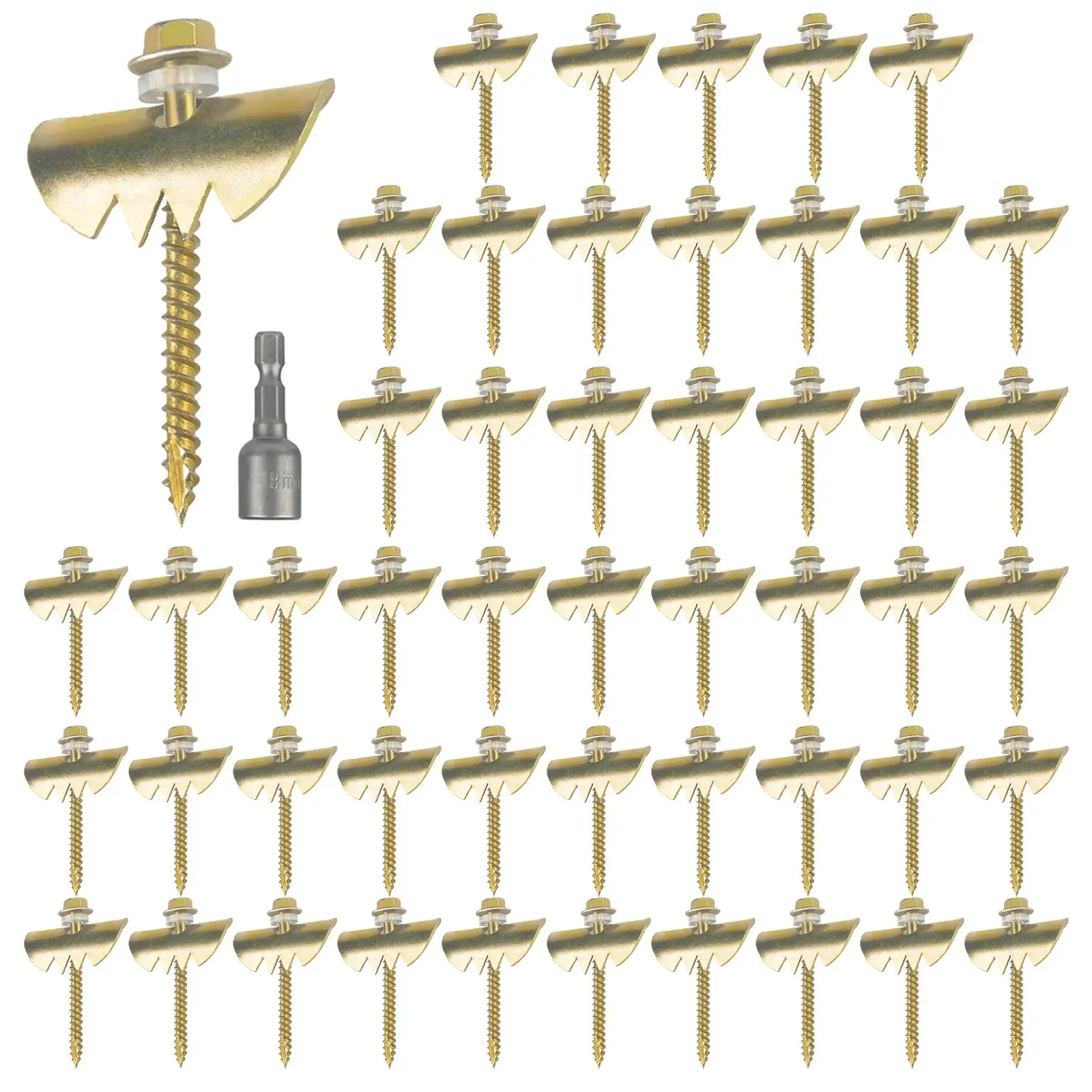 Efficient Wire Fence Fixing Kit Exceptional Durability Galvanized Metal Rust Resistant Rubber Washer 50pcs
Efficient Wire Fence Fixing Kit Exceptional Durability Galvanized Metal Rust Resistant Rubber Washer 50pcs