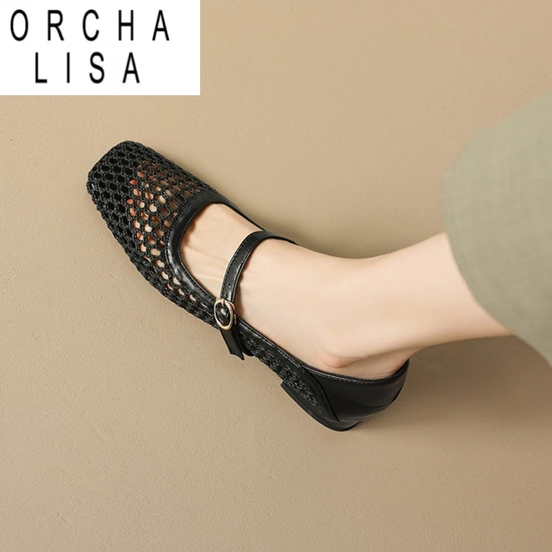 ORCHA LISA Весна ЛетоГорячие женские туфли на плоской подошве Мэри Джейн с пряжкой и квадратным носком на танкетке 3,5 см. Черный, бежевый, большой размер 42 43 US12 
ORCHA LISA Весна ЛетоГорячие женские туфли на плоской подошве Мэри Джейн с пряжкой и квадратным носком на танкетке 3,5 см. Черный, бежевый, большой размер 42 43 US12