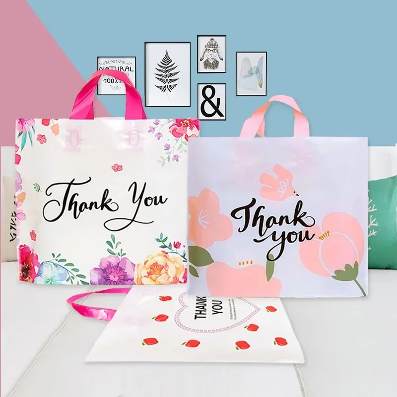 50pcs Thank You Gift Bag Flower Printed Clothing Store Shopping Bags Packaging Wedding Gifts for Guests Portable Plastic Bag
50pcs Thank You Gift Bag Flower Printed Clothing Store Shopping Bags Packaging Wedding Gifts for Guests Portable Plastic Bag