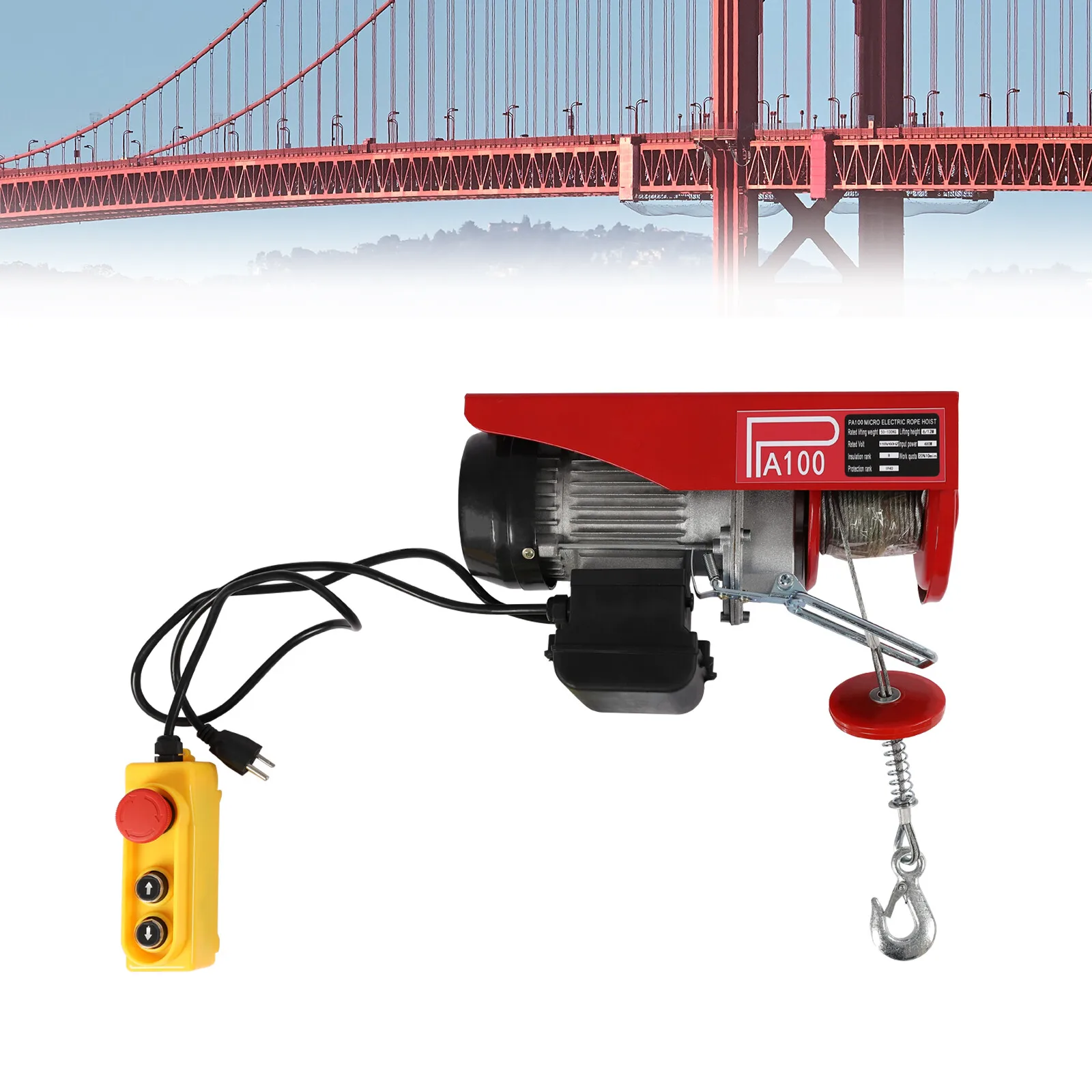 110/220 lbs Electric Hoist Winch Lifting Engine Crane Ceiling Pulley Overhead
110/220 lbs Electric Hoist Winch Lifting Engine Crane Ceiling Pulley Overhead