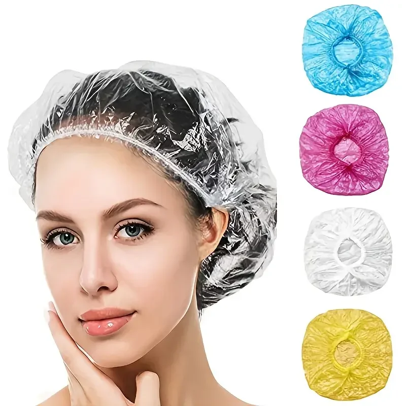 100pcs/set Disposable Shower Caps Plastic Waterproof Headgear Pink Spa Salon Hotel Hair Dye Women Elastic hair Cap Bathroom
100pcs/set Disposable Shower Caps Plastic Waterproof Headgear Pink Spa Salon Hotel Hair Dye Women Elastic hair Cap Bathroom