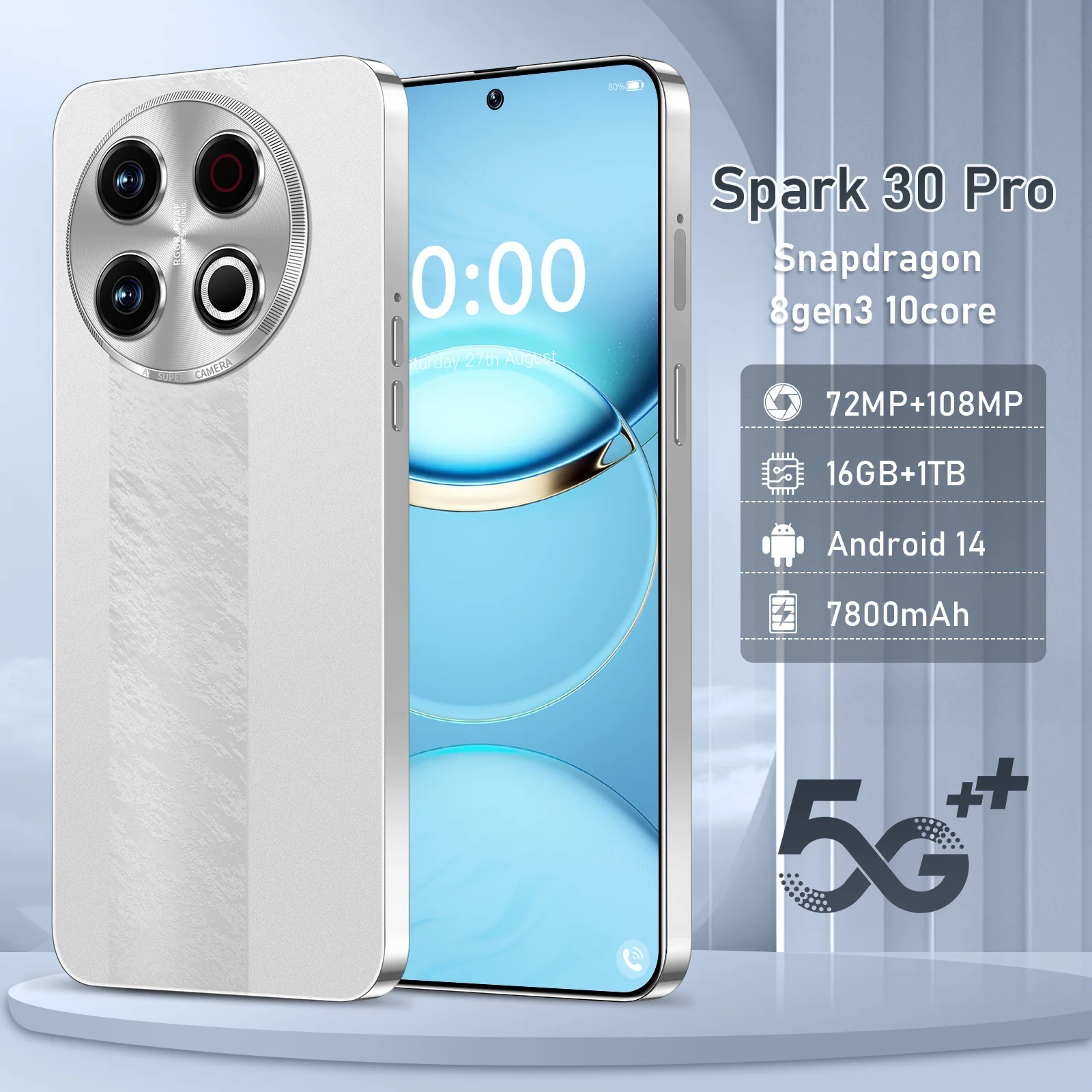 Brand New Original 16G+1TB Smartphone 7.3" in Case For Spark 30 Pro Full Screen Cell Phone 7800mAh Mobile Phones Global Version
Brand New Original 16G+1TB Smartphone 7.3" in Case For Spark 30 Pro Full Screen Cell Phone 7800mAh Mobile Phones Global Version