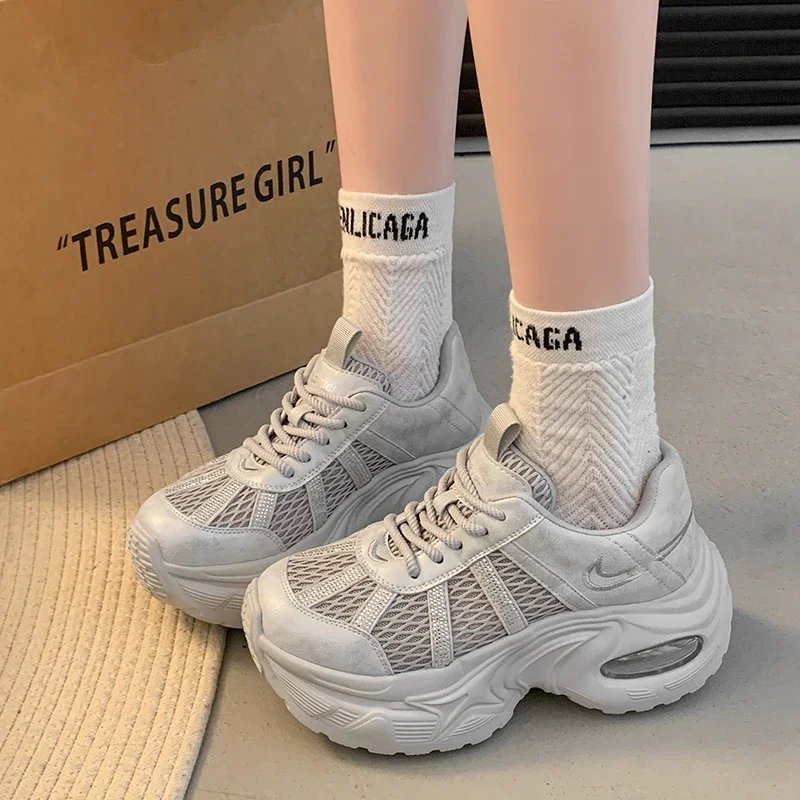 Women's Air Cushion Sneakers 2025 Retro Do Old New Mesh Breathable Casual Shoes Thick Bottom Heightening Lightweight Women Shoes
Women's Air Cushion Sneakers 2025 Retro Do Old New Mesh Breathable Casual Shoes Thick Bottom Heightening Lightweight Women Shoes