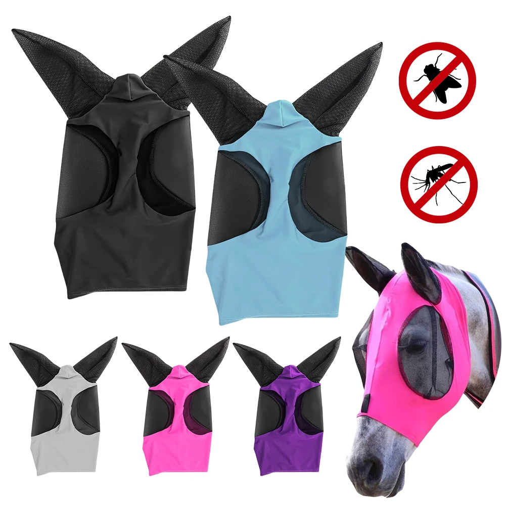 Anti Fly Stretchy Knitted Mesh Mask Ear Protection Anti Mosquito Mask Breathable Ear Masks Protector Anti-Worms for Horse Riding
Anti Fly Stretchy Knitted Mesh Mask Ear Protection Anti Mosquito Mask Breathable Ear Masks Protector Anti-Worms for Horse Riding