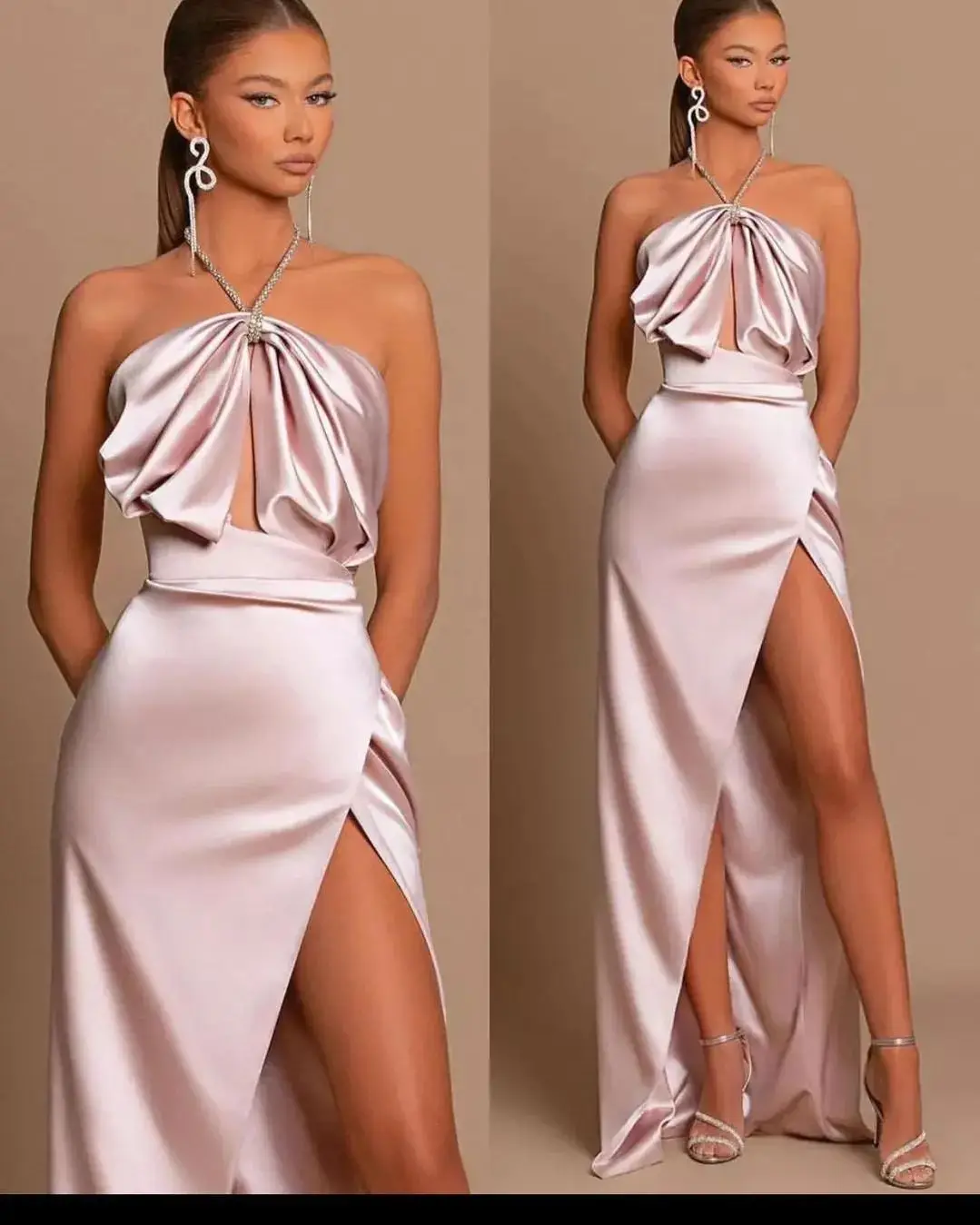 Customized Exquisite Satin Straight Crystal Evening Dresses Halter Sleeveless Panel Train Special Occasion Gowns Spark
Customized Exquisite Satin Straight Crystal Evening Dresses Halter Sleeveless Panel Train Special Occasion Gowns Spark