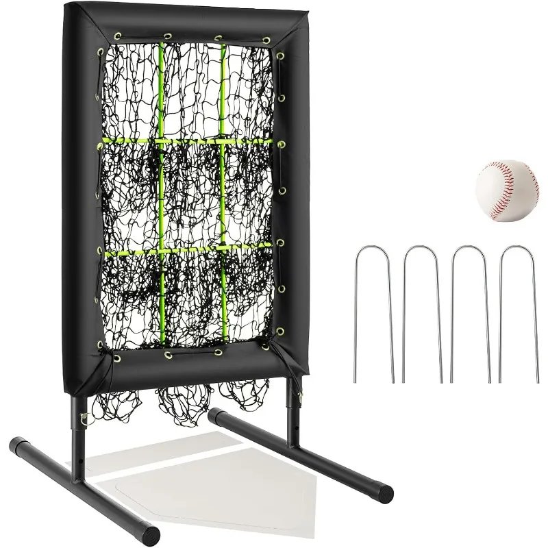9 Hole Pitching Net Baseball Pitching Target with Strike Zone Pockets, Adjustable Height Softball Training Aid Equipment
9 Hole Pitching Net Baseball Pitching Target with Strike Zone Pockets, Adjustable Height Softball Training Aid Equipment