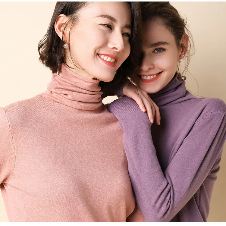 harajuku Women Slim Turtleneck Solid Pullover Cashmere Wool Blending Sweater Autumn And Winter Long-Sleeved Knit Bottoming Shirt
harajuku Women Slim Turtleneck Solid Pullover Cashmere Wool Blending Sweater Autumn And Winter Long-Sleeved Knit Bottoming Shirt