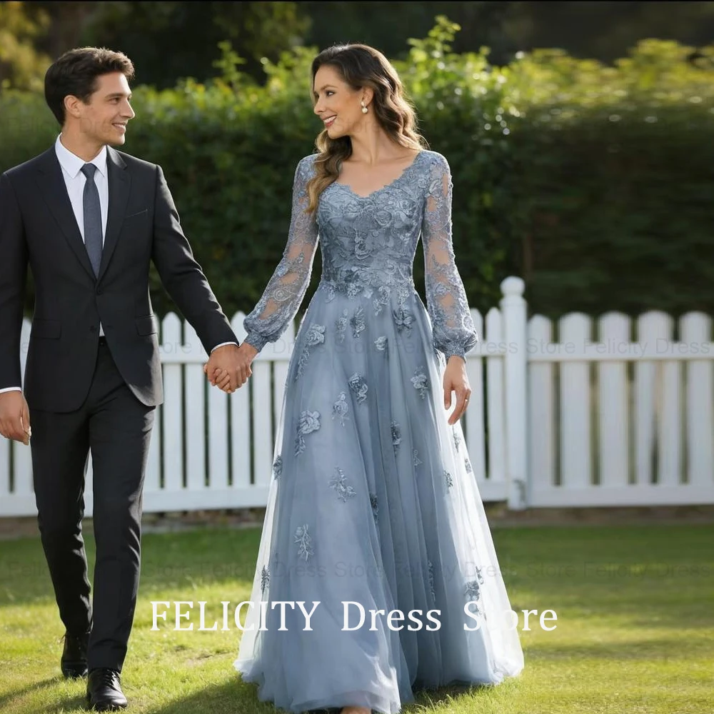 FELICITY Customized Luxury Mother of the Bride Dresses 2026 A-Line Appliques Tulle V-Neck Formal Wedding Guest Dress Party Gowns
FELICITY Customized Luxury Mother of the Bride Dresses 2026 A-Line Appliques Tulle V-Neck Formal Wedding Guest Dress Party Gowns