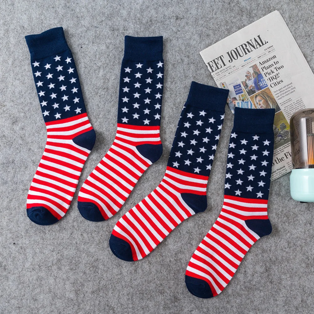 2Pairs Boy Cotton Socks Warm Stockings American Flag Pattern Comfortable Autumn Winter Fashionable Cotton Made Warm Stockings 
2Pairs Boy Cotton Socks Warm Stockings American Flag Pattern Comfortable Autumn Winter Fashionable Cotton Made Warm Stockings