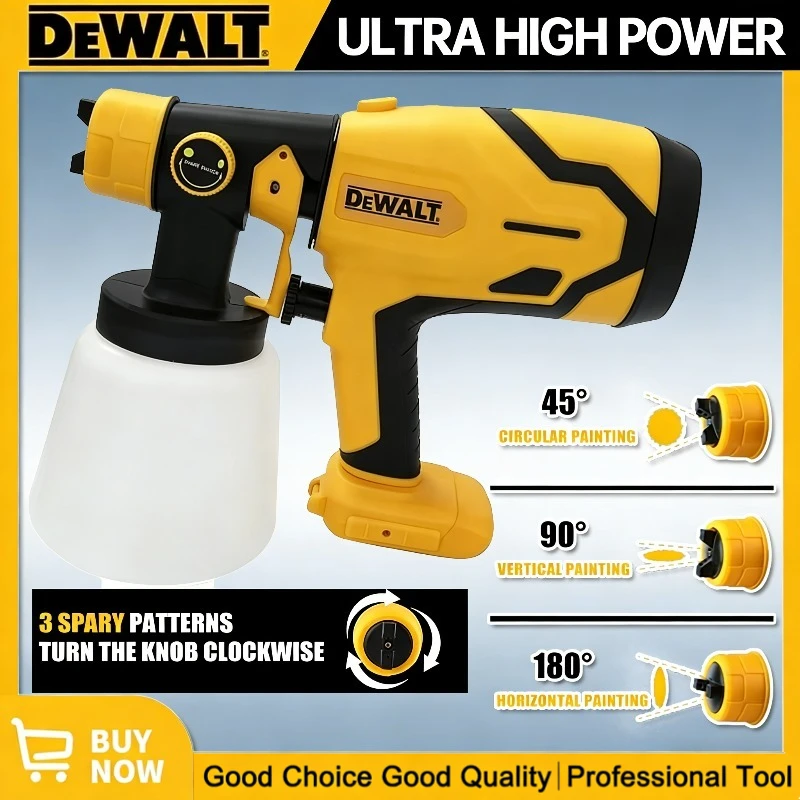 Беспроводной электрический распылитель Dewalt 800 мл, портативный краскопульт высокой мощности для покраски мебели, аэрограф для аккумуляторов Dewalt
Беспроводной электрический распылитель Dewalt 800 мл, портативный краскопульт высокой мощности для покраски мебели, аэрограф для аккумуляторов Dewalt