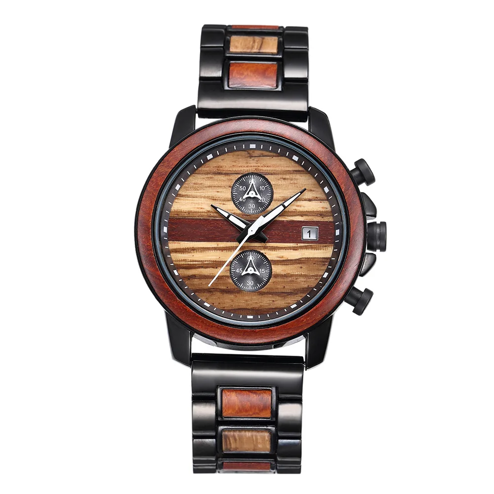 Metal Splice Wood Watch Premium Layered Wood Dial Male Waterproof Butterfly Buckle Clear Analog Pointer Wristwatch
Metal Splice Wood Watch Premium Layered Wood Dial Male Waterproof Butterfly Buckle Clear Analog Pointer Wristwatch