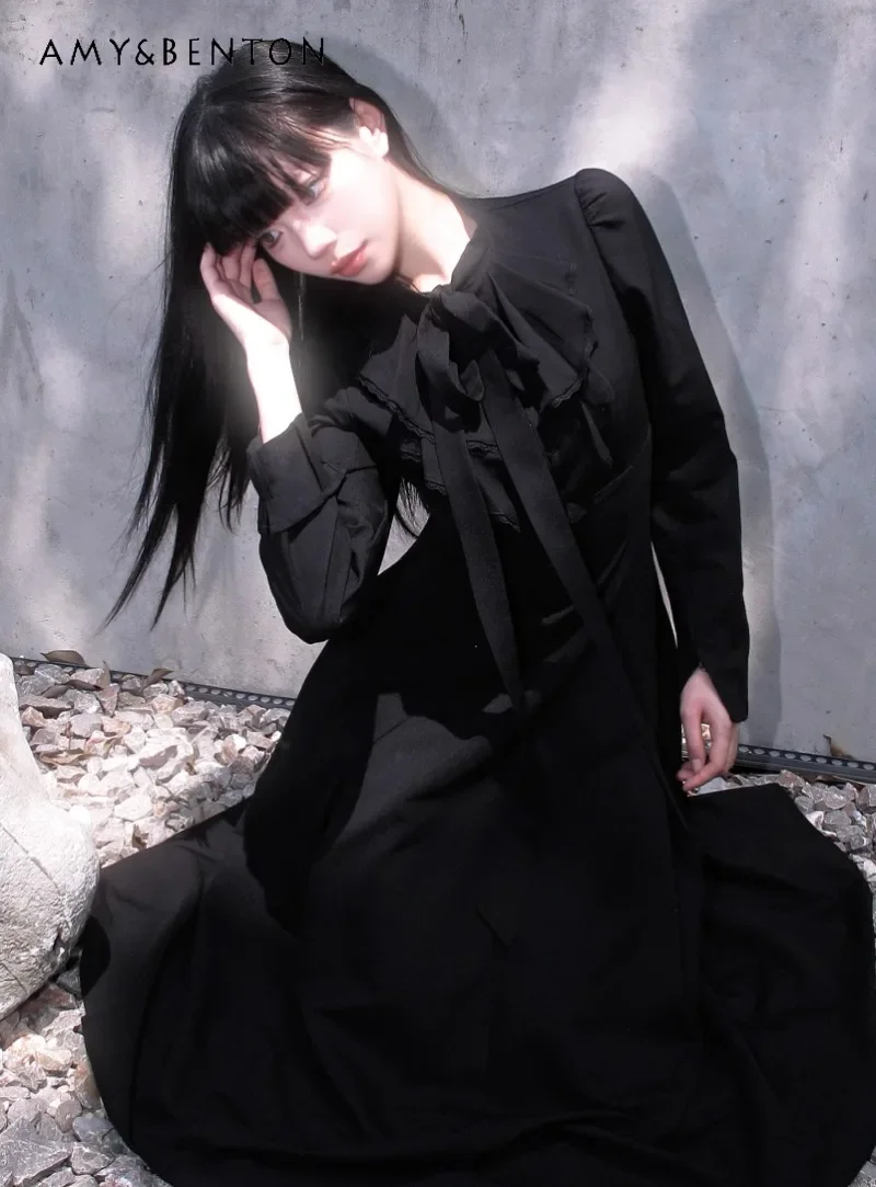 2024 New Japanese Original Design Strap Collar French Black Thin Waist High Autumn and Winter Long Fashion Dress For Girls
2024 New Japanese Original Design Strap Collar French Black Thin Waist High Autumn and Winter Long Fashion Dress For Girls